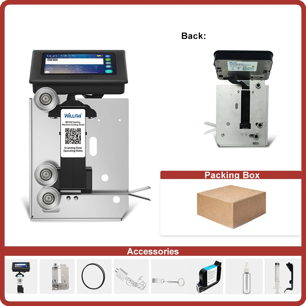 Imagem -06 - Máquina de Codificação Pendurado no Aferidor qr Código do Grupo de Barras Número Logotipo Data de Expiração Etiqueta Inkjet Cabeça de Impressão para a Máquina de Selagem