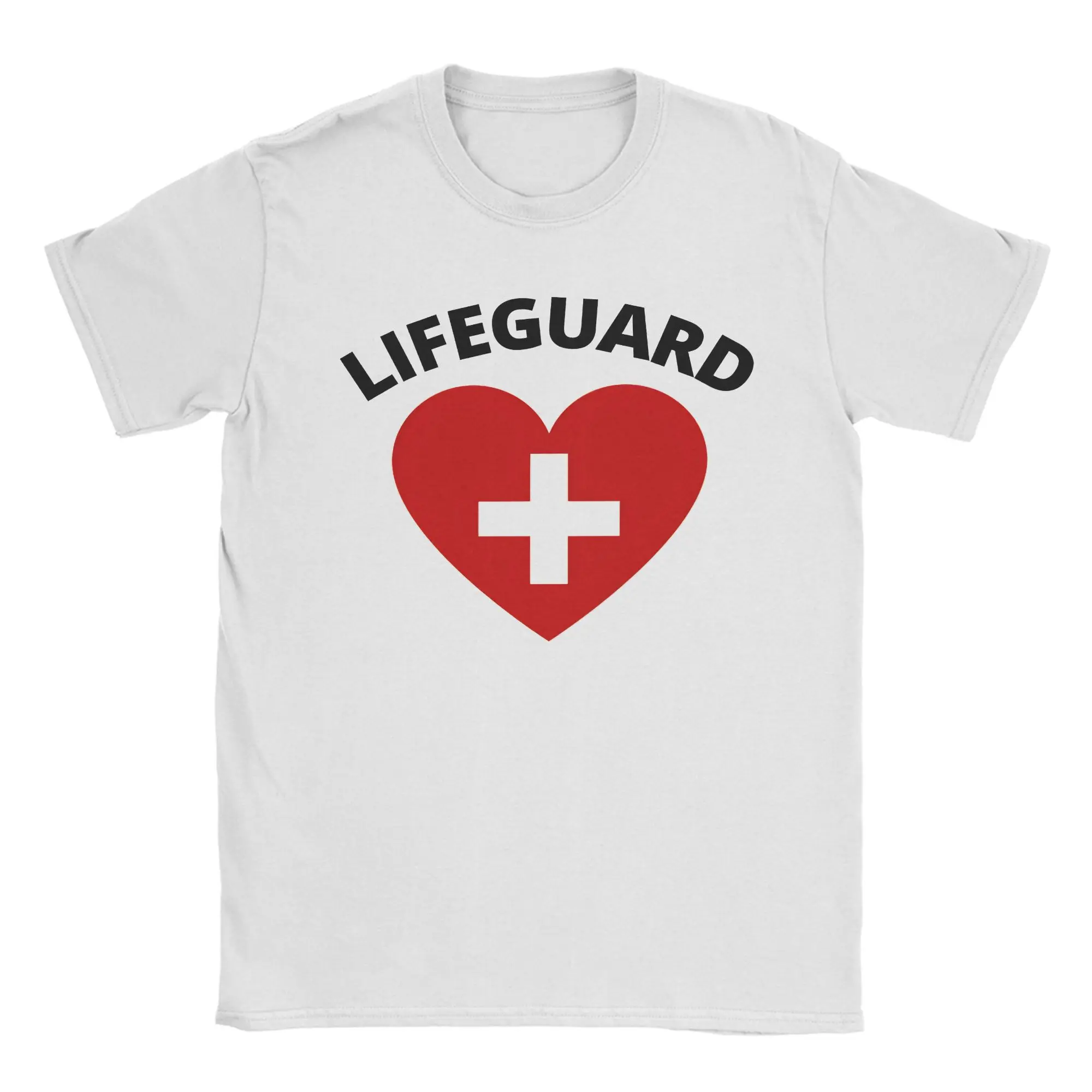 Harajuku T Shirt Lifeguard of the Week Medical Care 100% Cotton T-Shirts Tshirt for Men Summer Y2K Casual Short Sleeve Tops