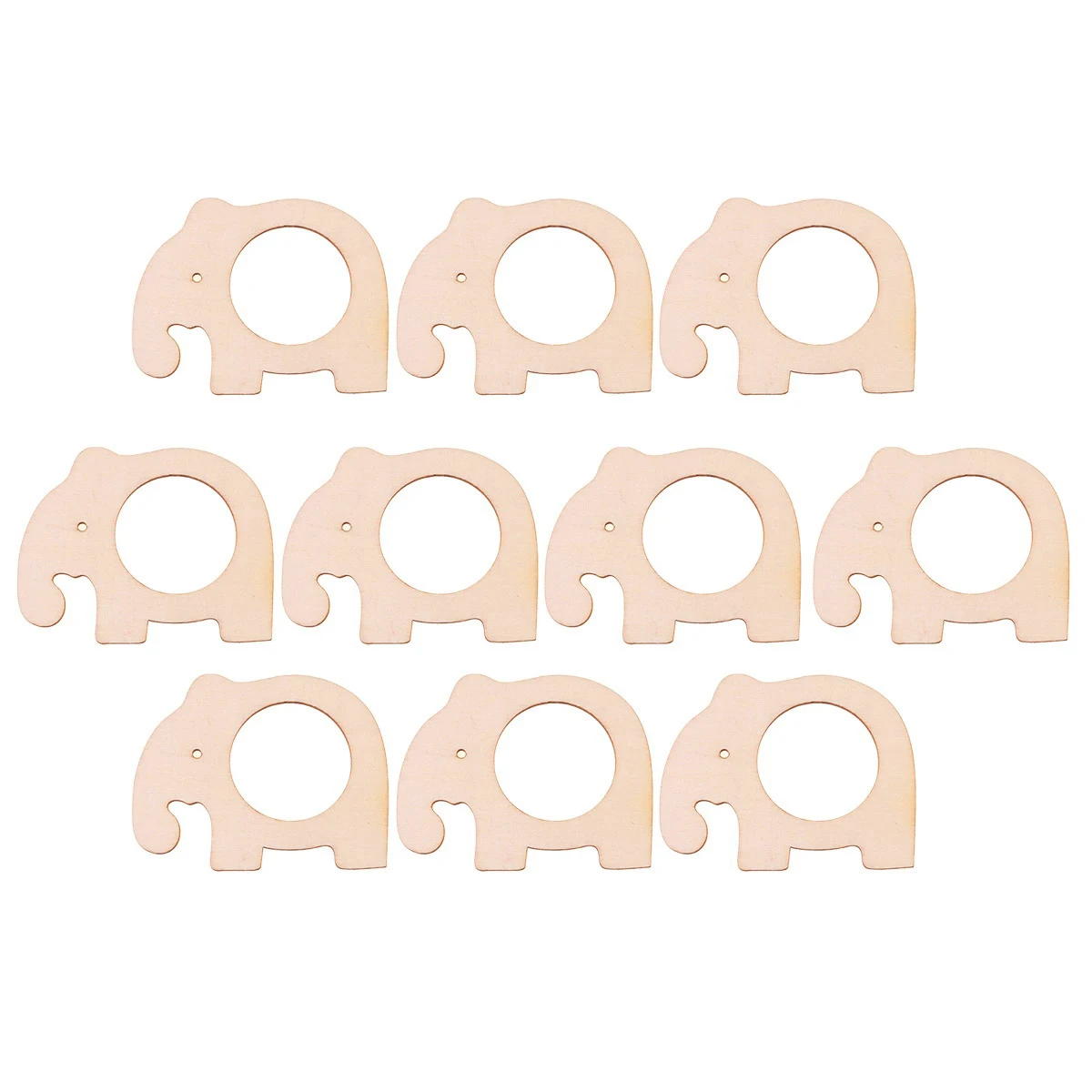 

10 Pcs Ring Tissue Circle Khaki Table Accessories Creative Napkin Ring Party Decoration Wooden Smooth Edge Wedding Banquet