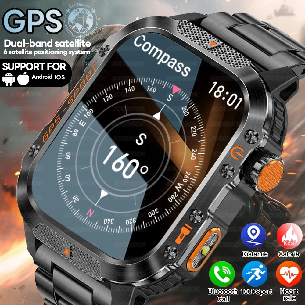 2026 New Dual-Frequency Satellite GPS Sports Smart Watch Compass Barometer Bluetooth Call 10ATM Waterproof Swim Smart Bracelet