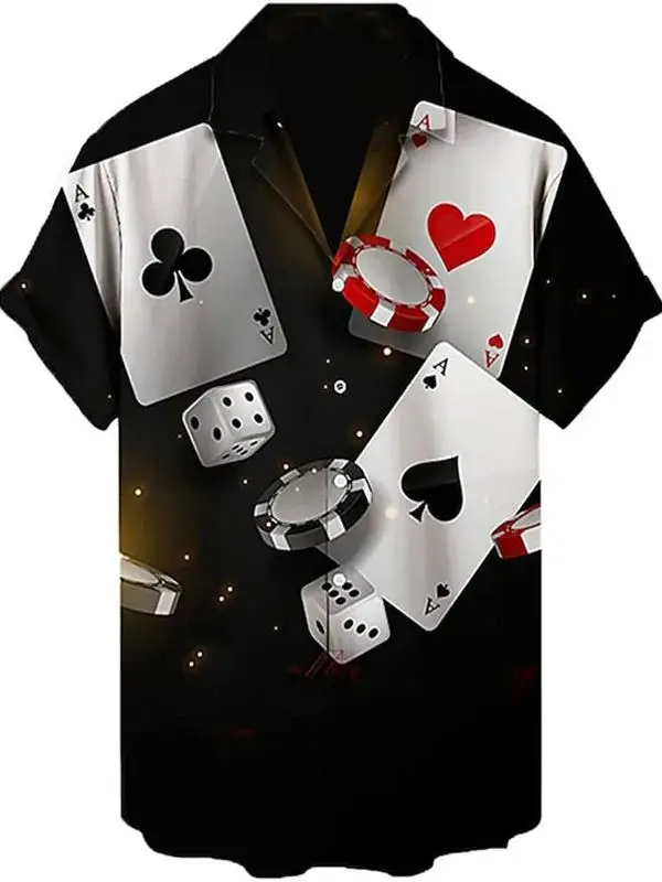 

Мужская свободная летняя рубашка с 3D-печатью, повседневная, на пуговицах, от китайского производителя