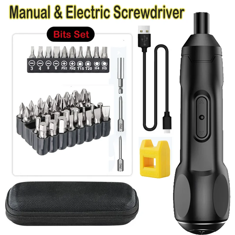 

Новинка 2025 года, беспроводная электрическая отвертка 37 в 1, мощный набор перезаряжаемых отверток 3,6 В, бытовая автоматическая отвертка, ремонт ПК
