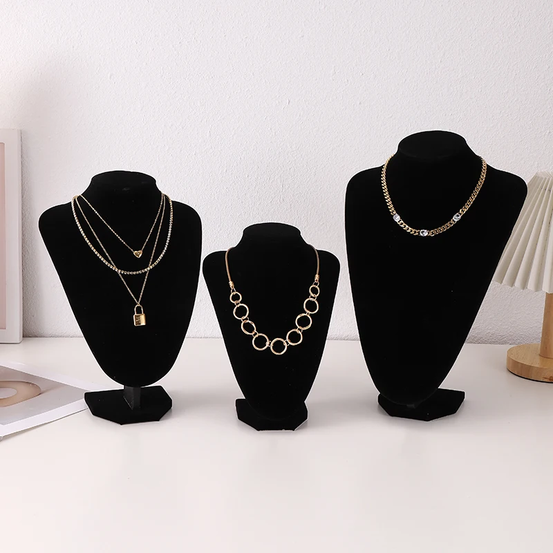 

Velvet Portrait Necklace Display Pendant Organizer Jewelry Display Stand Jewelry Mannequin Bust Necklace Pendant Window Display