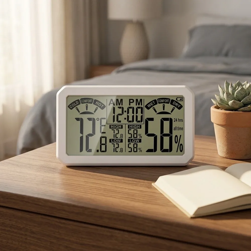Large Display Climate Meter Digital Thermometer Hygrometer For Daily Climate Management Accurate Real-time Data Tracking