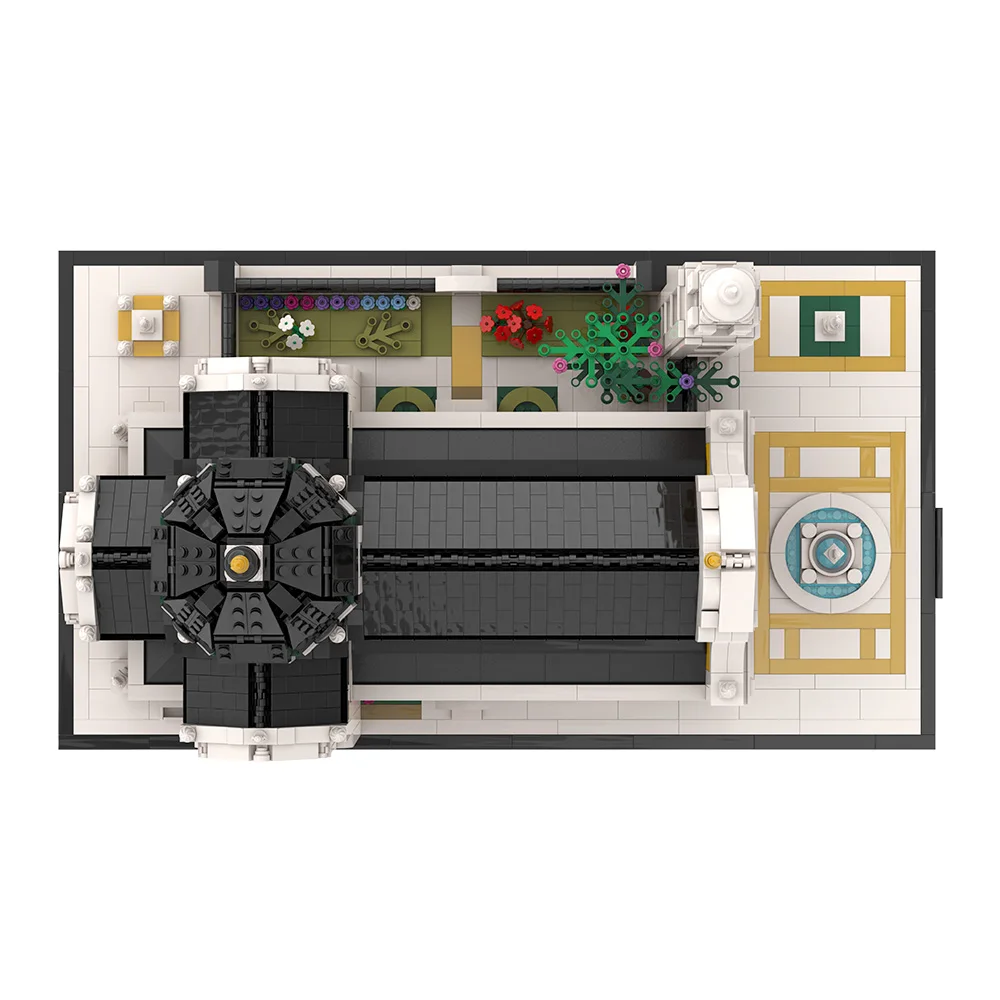 MOC โมดูลาร์บาซิลิค เซนต์มัวริซบล็อกอาคารรุ่นบาซิลิค เซนต์มัวริซสถาปัตยกรรมสตรีทวิวอิฐประกอบของเล่นของขวัญ