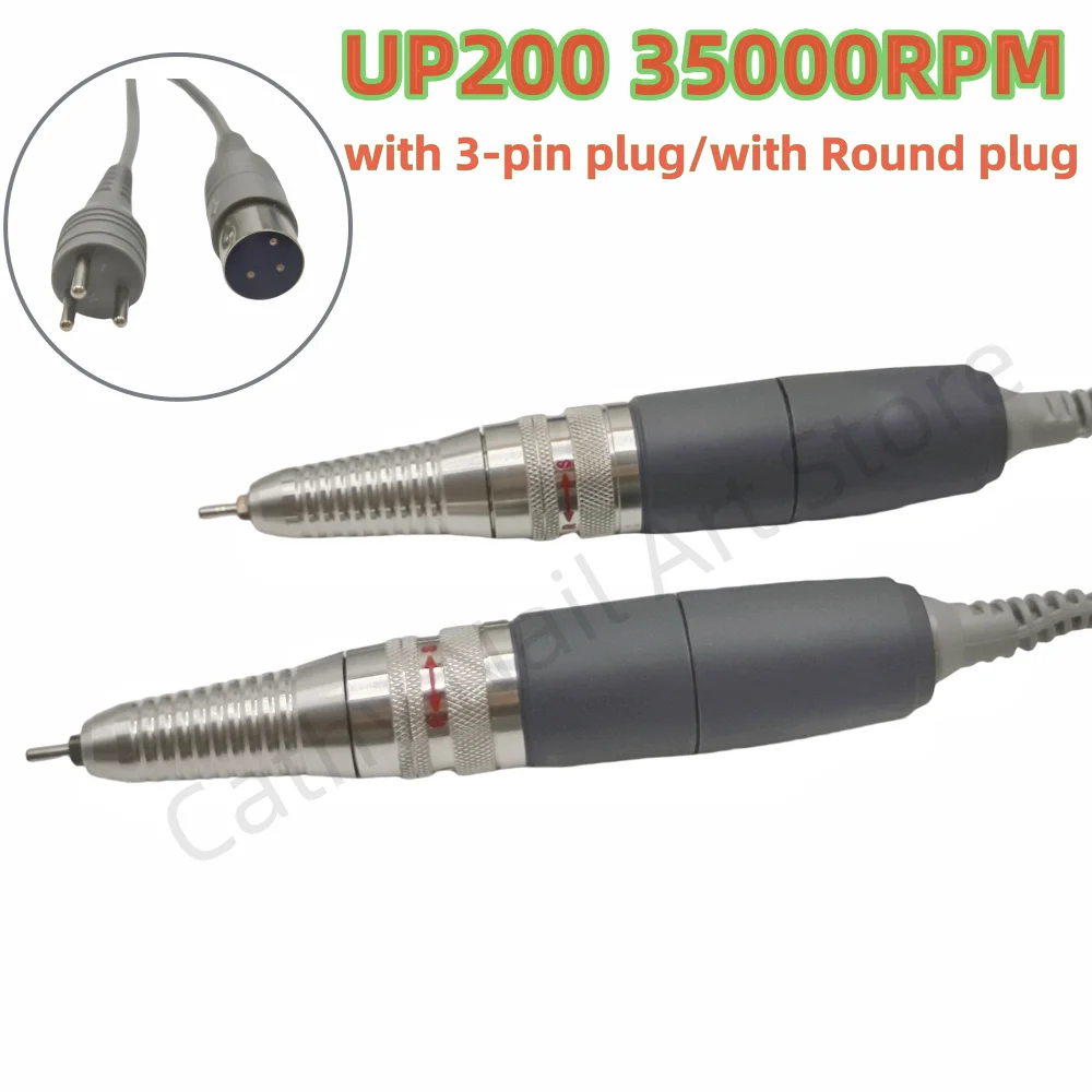 STRONG 210 UP200 Nail Machine Handle 3 Pin Core Electric Manicure Pedicure Pen 35K Nail Drill Handpiece Milling Cutter Nail Tool