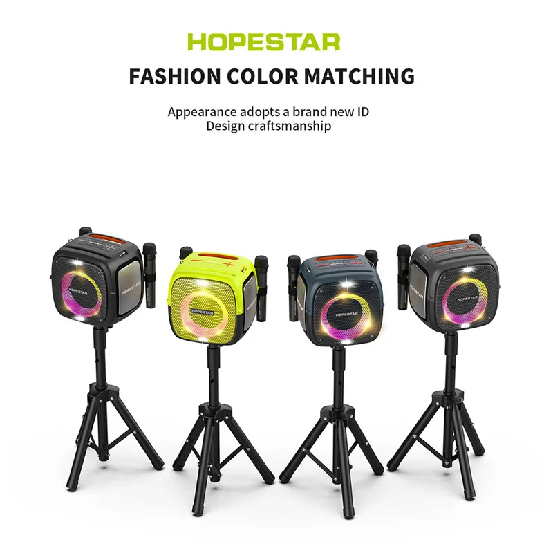 Portable With Microphone Large Diaphragm Vibrating Subwoofer Super Long Standby High-Powered Dual-Microphone Blue Tooth Speaker