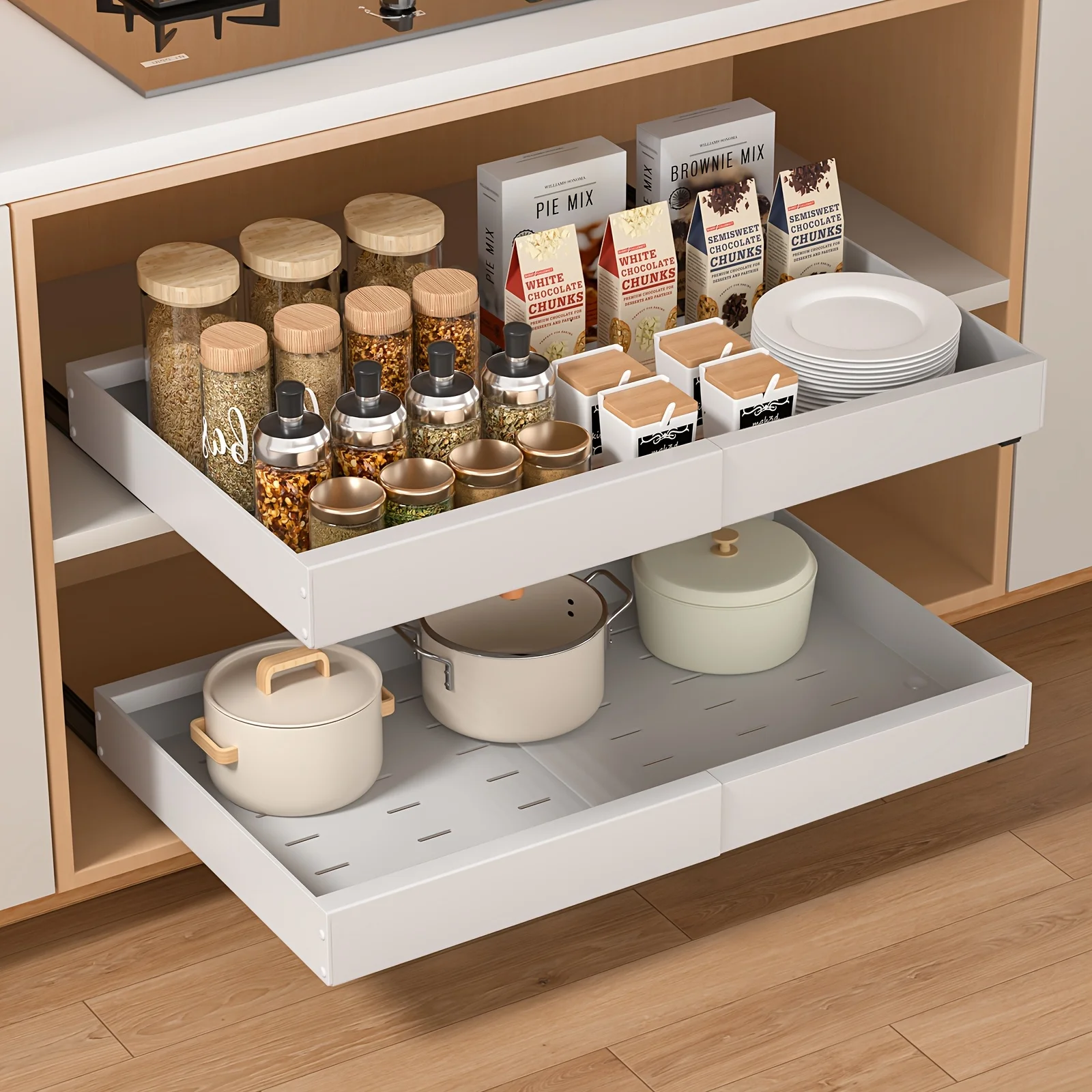 Pull Out Cabinet Organizer Sli - Food Storage Without Pantry ulasan dan harga