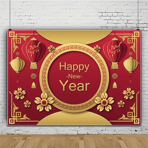 중국 새해 테마 배경 천, 사진 배경, 파티 용품, 촬영 배경, 새해 깃발 Best5