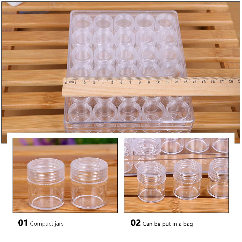 

1Set Transparent Small Plastic Creams Container 6g Leakproof Portable Jars for Travel Lotion Samples Storage
