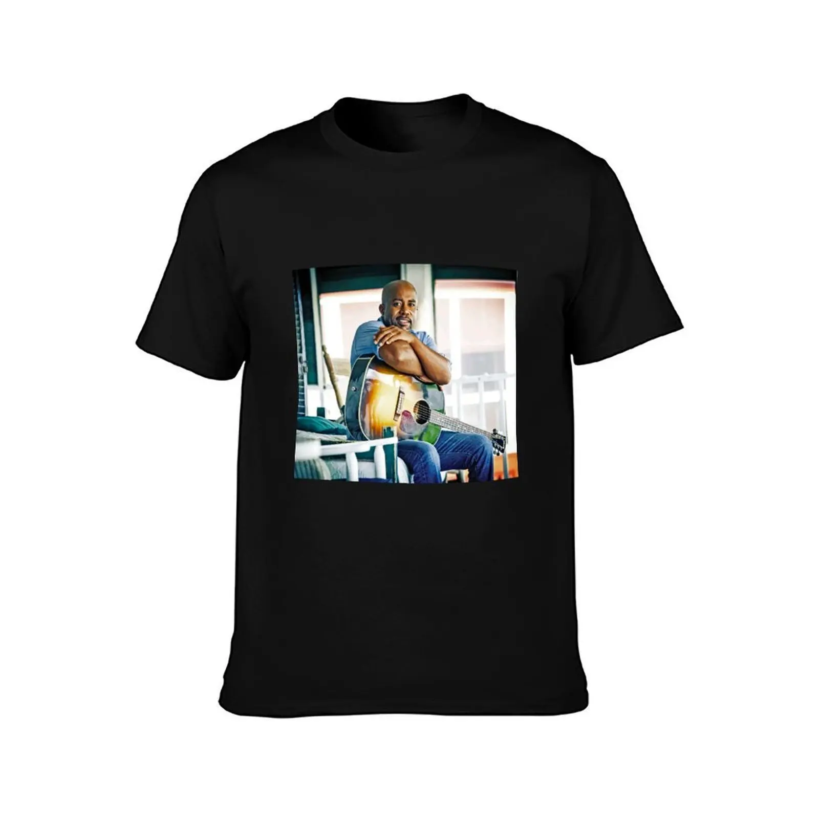 bar1 darius bar rucker rich tour T-Shirt Simple Solid Color Crew Neck Tee T-Shirt