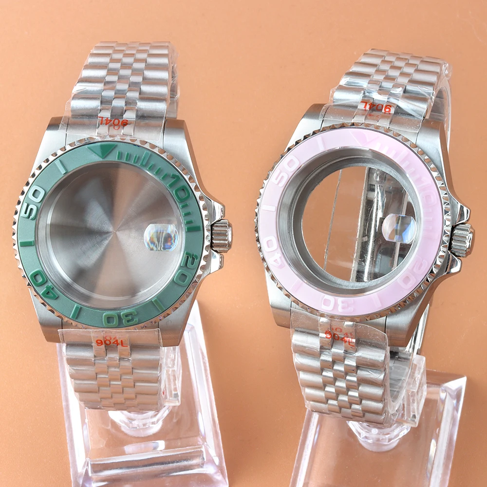 

40mm Case Fit YACHT-MASTER Seiko NH35 NH34 NH36 NH38 Automatic Movement 28.5mm Dial Stainless Steel Jubilee Strap Sapphire glass