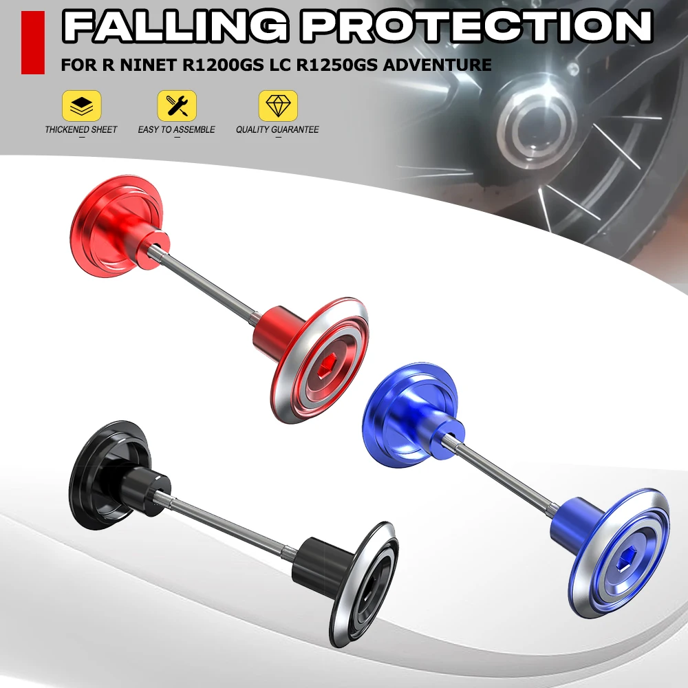 

Rear Wheel Protector Axle Fork Crash Slider Spindle Hub Cap For BMW R nineT R1200GS LC R 1250 GS R1250GS Adventure 2019-2023