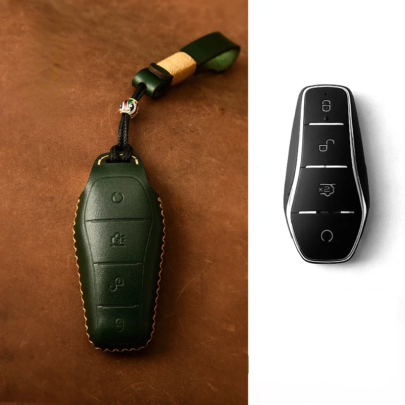 

Suitable For BYD Tang DMI Tang EV Tang DMP Cowhide Leather key cover