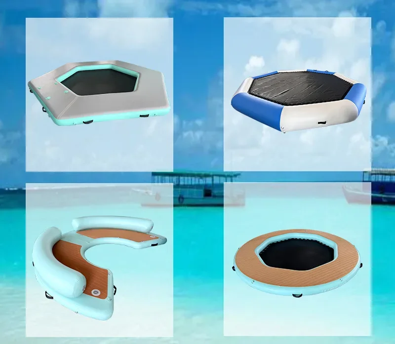 Inflatable water floating platform sea floating row swimming pool floating bed sofa outdoor