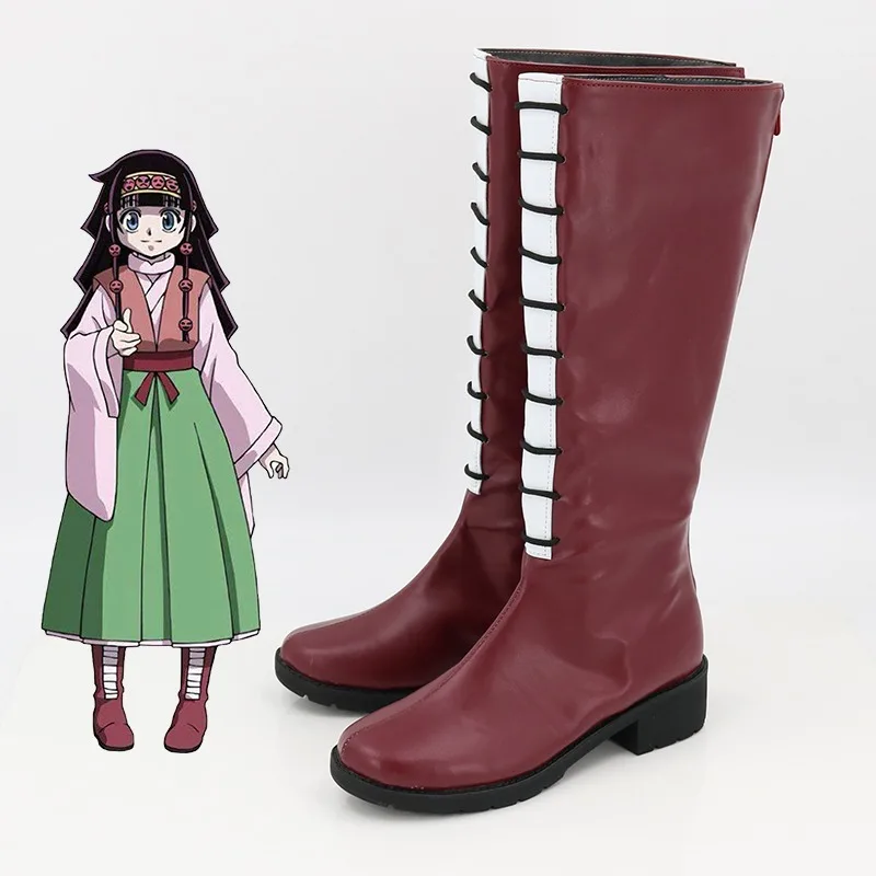 Bottes en similicuir faites à la main pour cosplay, chaussures de costume, chasseur × chasseur Alluka Zoldyck