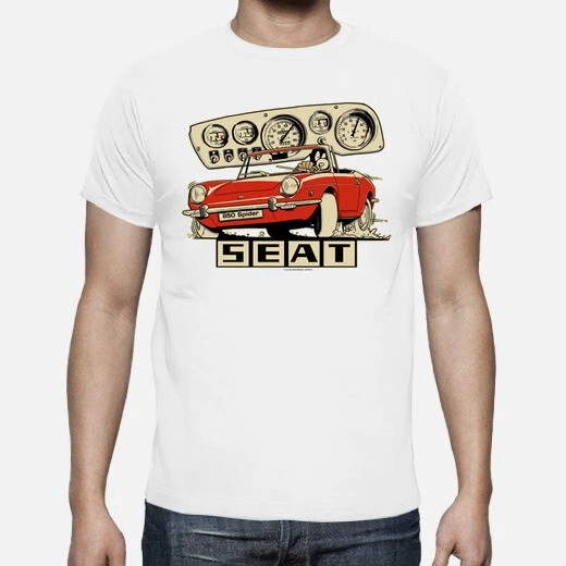 Hot Sale Vintage Classic Spain S E A T 850 Spider Sport Car T Shirt. New 100% Cotton Short Sleeve O-Neck T-shirt Casual Mens Top