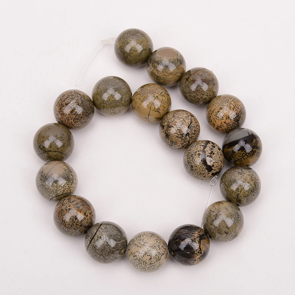 Imagem -04 - Apdgg-grama Flor Jasper Beads Suave Rodada Gems Pedra Natural Cor Misturada Vertentes Enormes Fazer Jóias Faça Você Mesmo 155 em 22 Milímetros