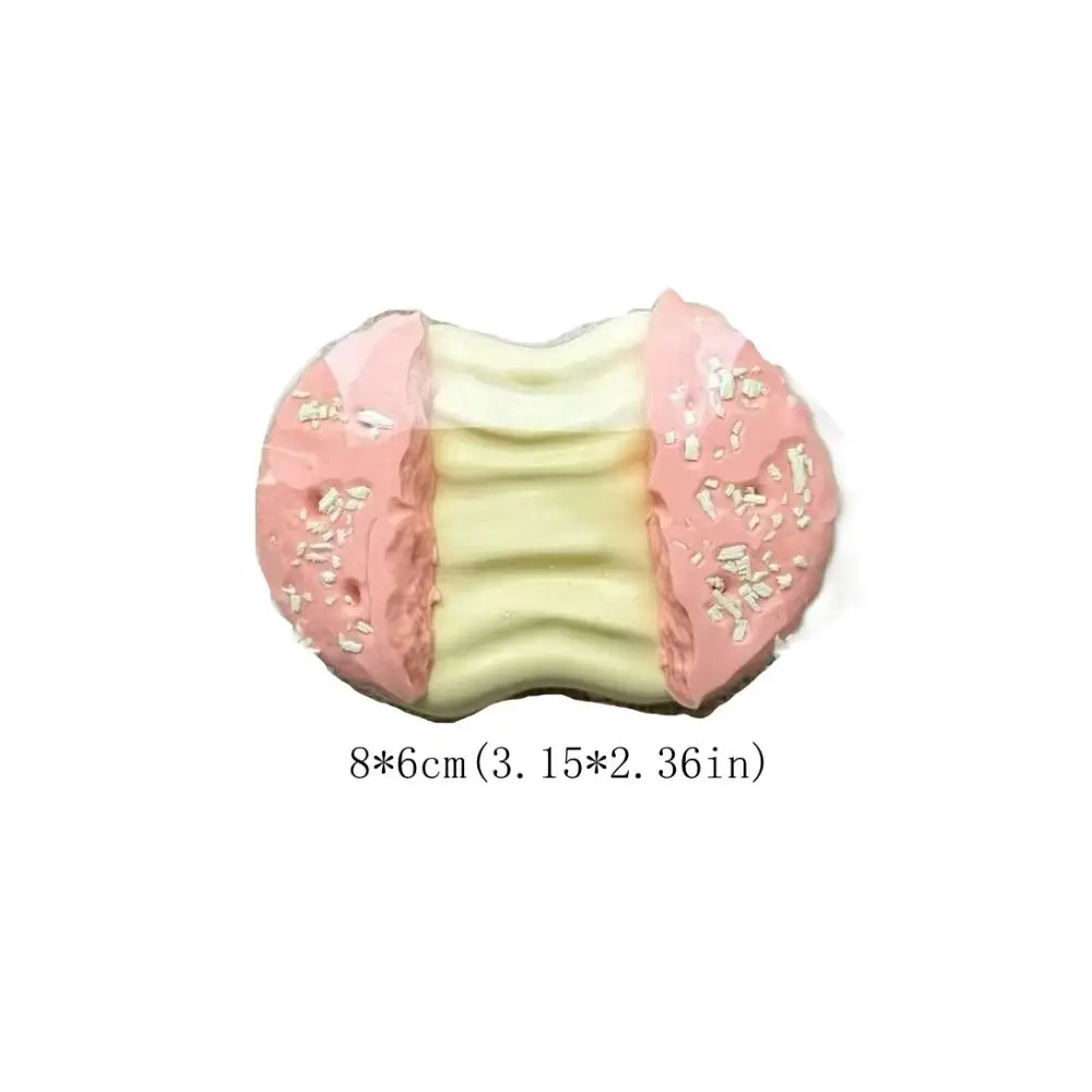 Hand Relax Slow Rebound Biscuits Pinch Toy Simulation Food Creative Silicone Pinch Toy Soft Cute Biscuit Squeeze Toy Kids Gift