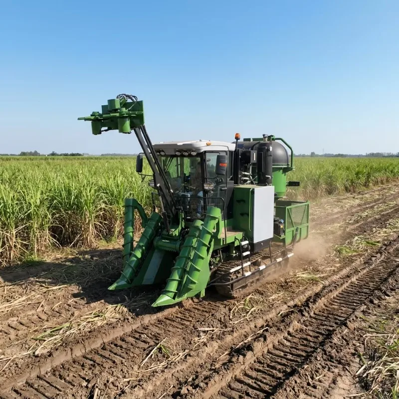 Sugarcane Combine Harvester Cane Cutting Machine Self Propelled Harvester Farm Equipment OEM Customized