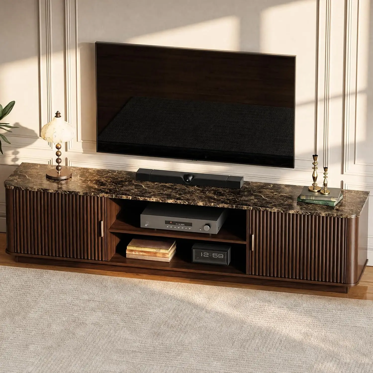 Faux Marble TV Stand & Bedroom, Fits 70