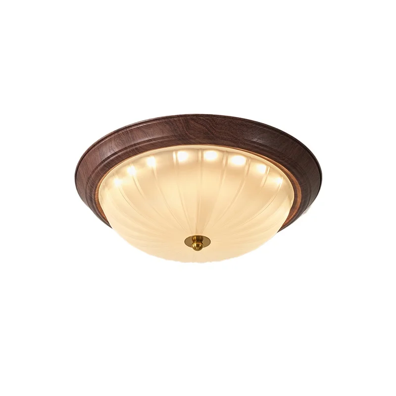 

*American ceiling lamp bedroom room full spectrum eye protection French retro master bedroom antique round lamp