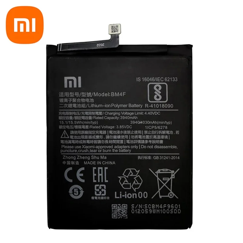 2024 Years 100% Original Battery BM3E BM3L BM3M BM4F For Xiaomi Mi 9 ,Mi 9 Lite A3 CC9 CC9e , Mi 9 SE , Mi 8 , Phone Batteries