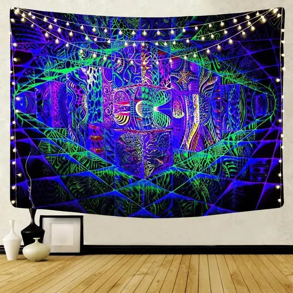 Unique Mandela Wall hanging Tapestry psychedelic pattern yoga throw beach throw carpet Hippie Home Decor Wall Tapestry Blanket