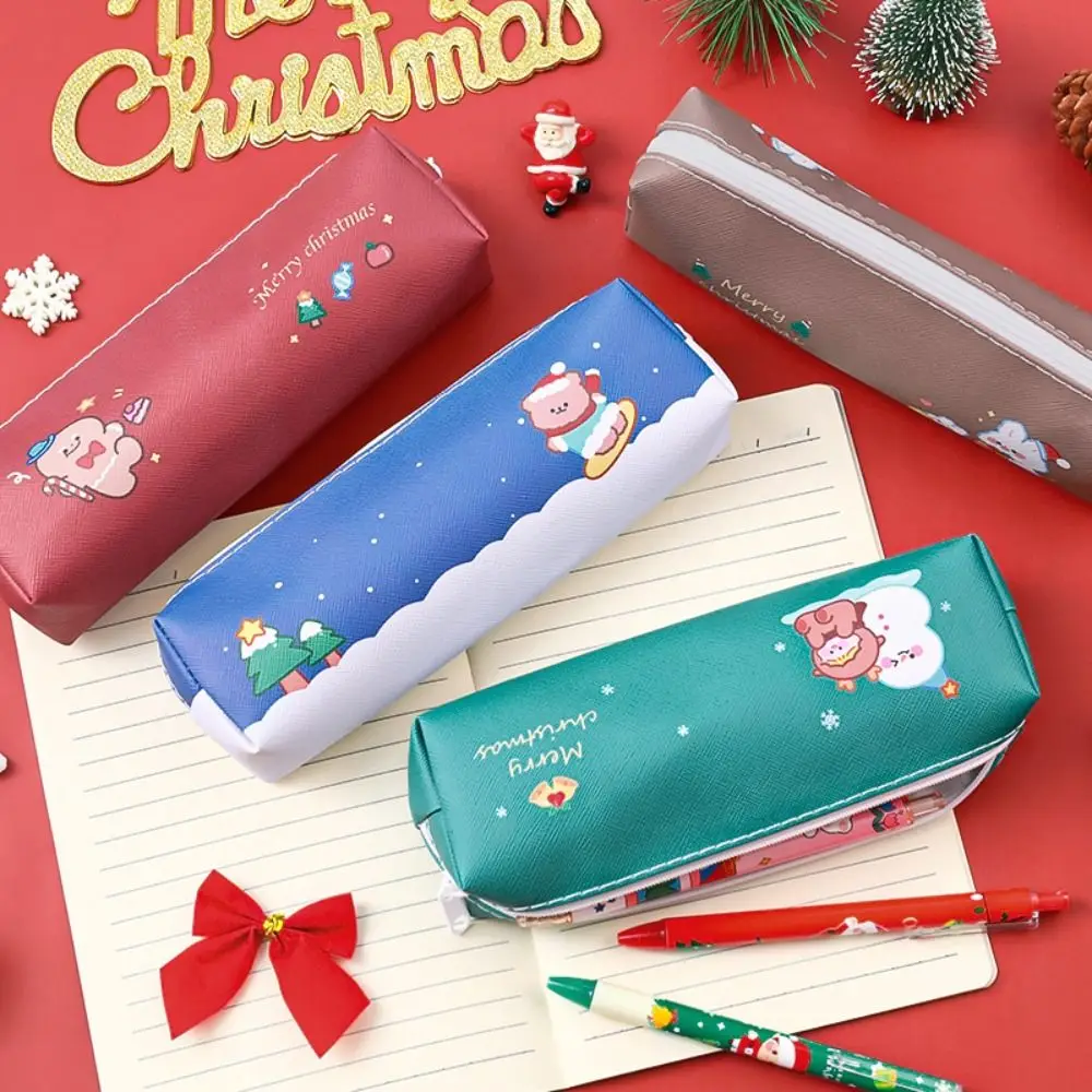 Stationery School Supplies Gingerbread Man Girl Children Student Gift Cartoon Pencil Case Christmas Pencil Bag Storage Bag