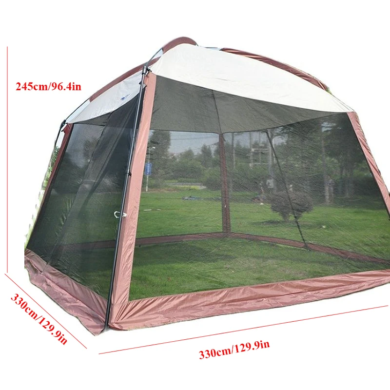 5-8Persons Single Layer Mesh Anti-mosquito Sunscreen Beach Pergola Outdoor Camping Large Space Multi-function Family Picnic Tarp