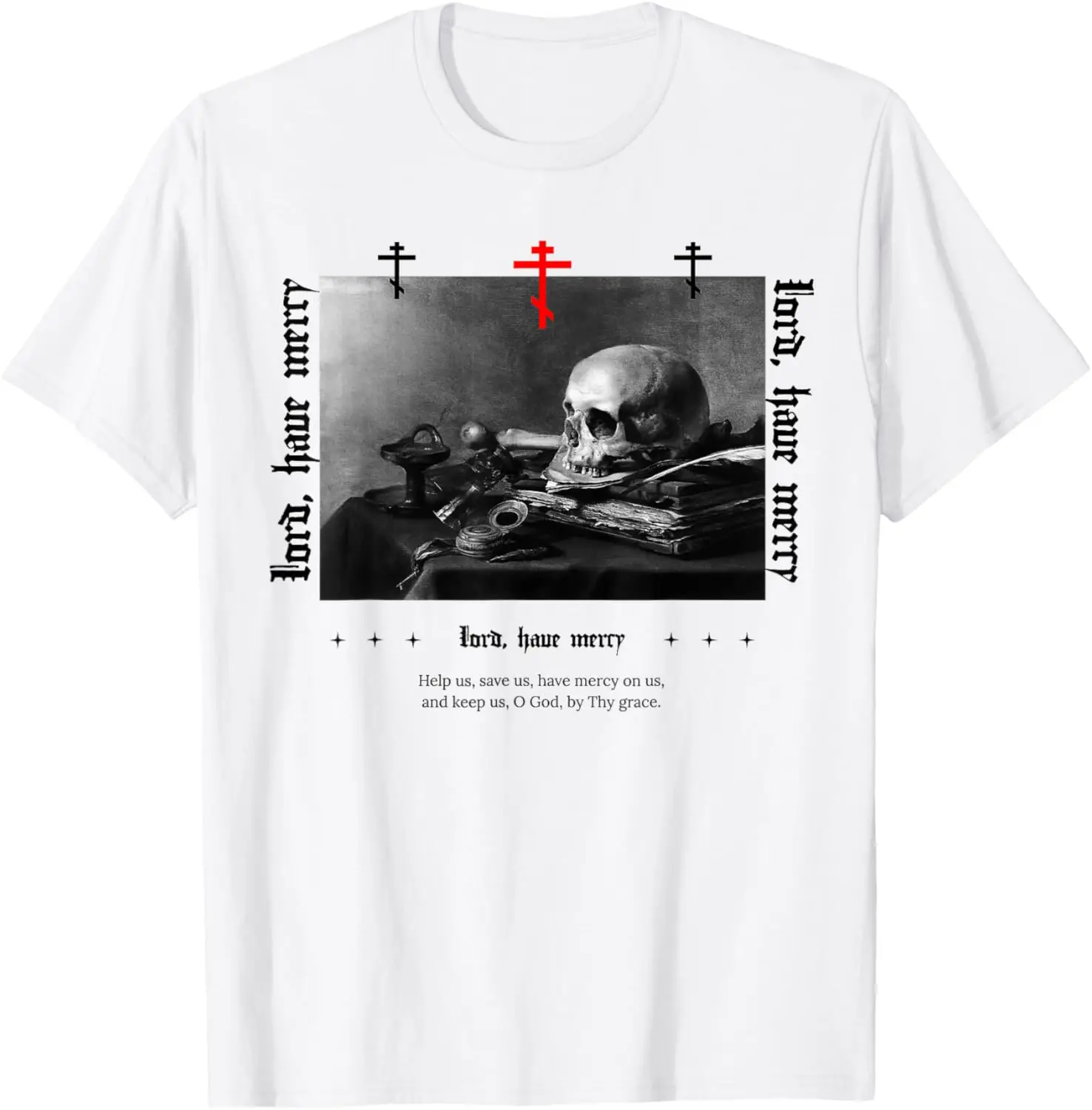 Orthodox Christian Skull, Mount Athos Monk T-Shirt 100% Cotton O-Neck Short Sleeve Summer Casual Mens T-shirt Streetwear