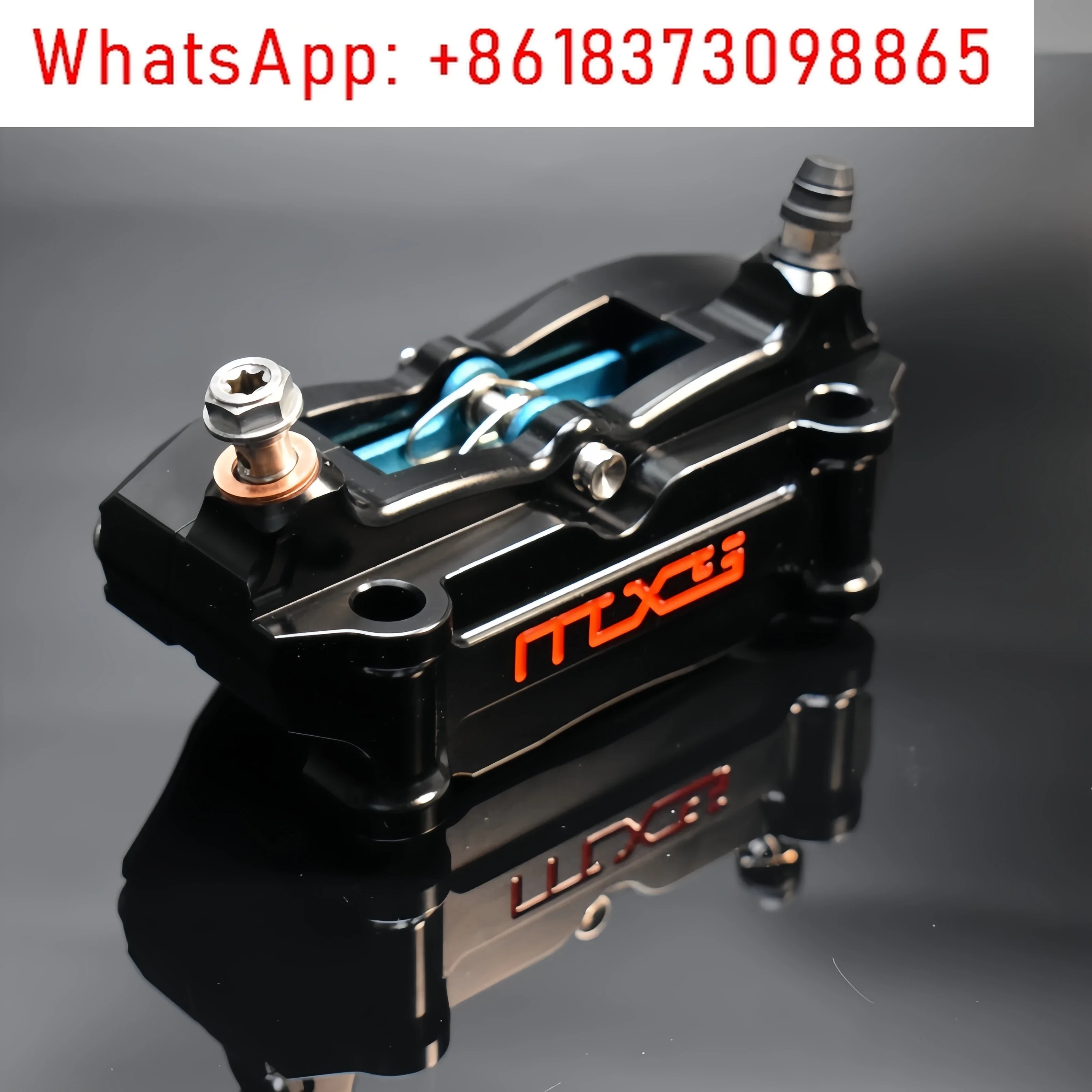 Caliper de Freno Universal Moto Izquierdo/Derecho, Mejorado para Carreras, 4 Pistones, CNC, Freno Trasero GP4 RX Radial, 100mm de Montaje