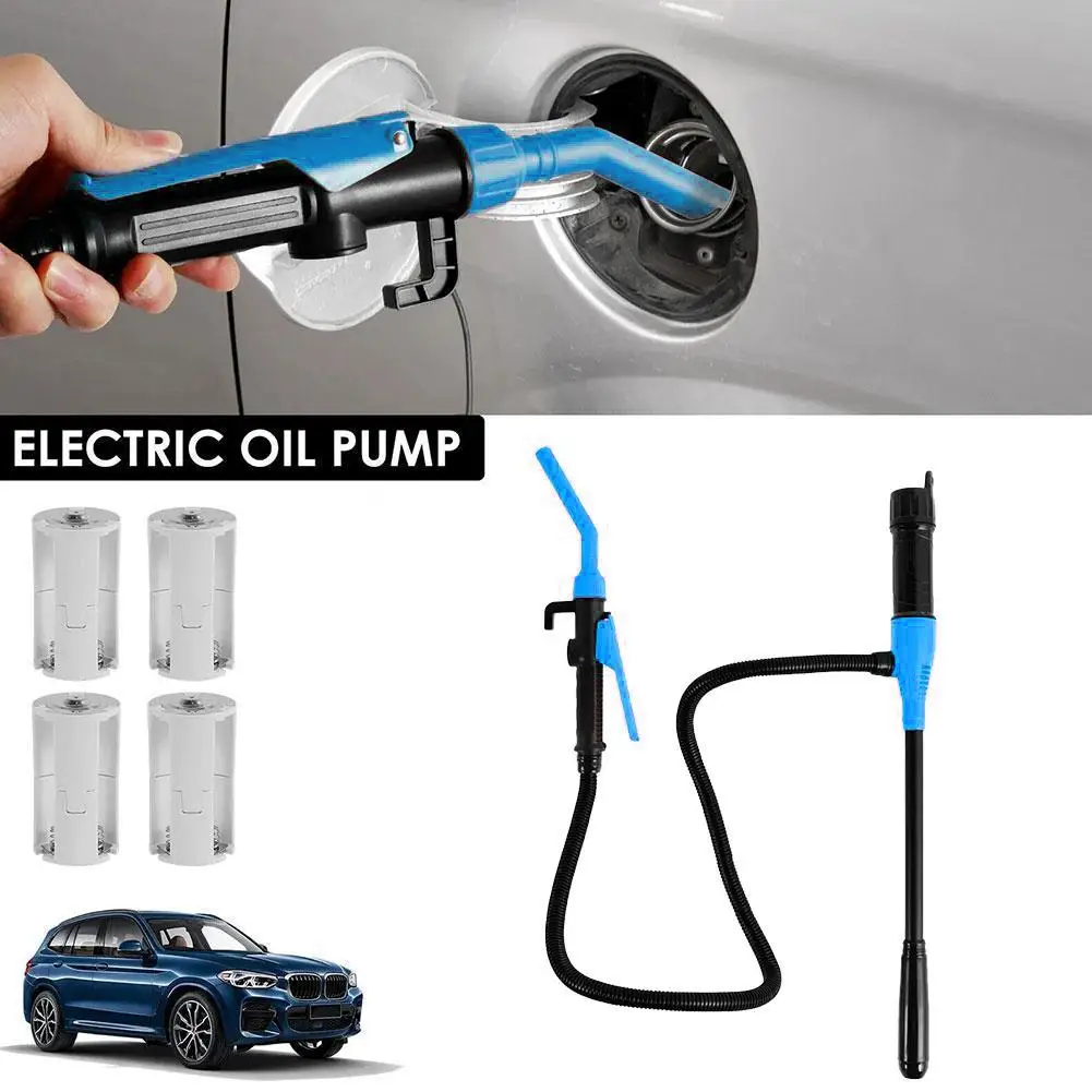 Electric Oil Pump Siphon Liquid Transfer Pump Handheld Water Gas Portable Operated Car Tools Pump Siphon Petrol Fuel Batter R5s6