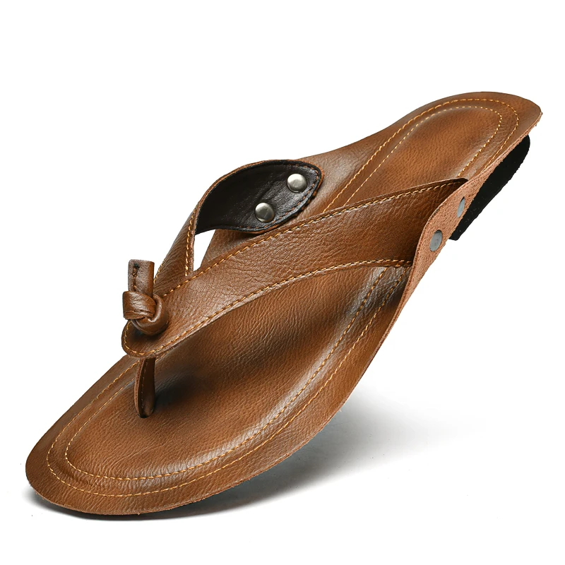 

Summer Men Trendy Flip-flops Sandals Casual Lightweight Comfortable Breathable Business Beach Shoes From The United States 38-47