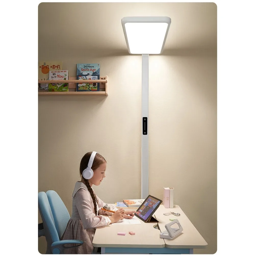 Führte stehlampe büro tageslicht pro 80w up down büro arbeits platz leuchte tageslicht lampe touch panel steh leuchte dimmbar silber