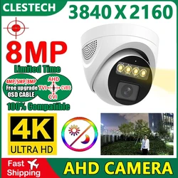 24H tam renkli 8MP güvenlik Cctv AHD Dome kamera 5MP gece görüş aydınlık 4in1 4in1 sinyal kapalı küre tavan ev için 5MP