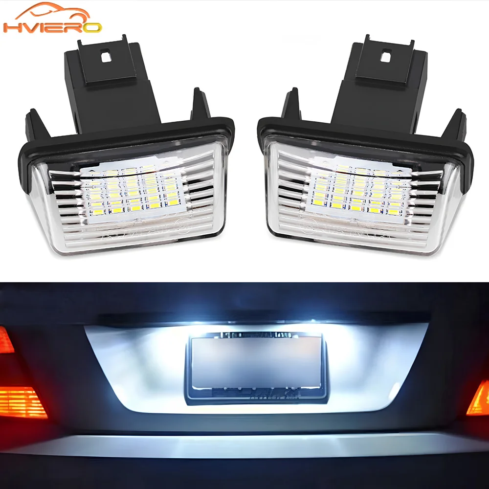 2PCS Auto LED License Plate Lamp Waterproof Drl Reverse Led Car Parking Daylight Universal 306 406 407 Peugeot Citroen C3 C4 C5