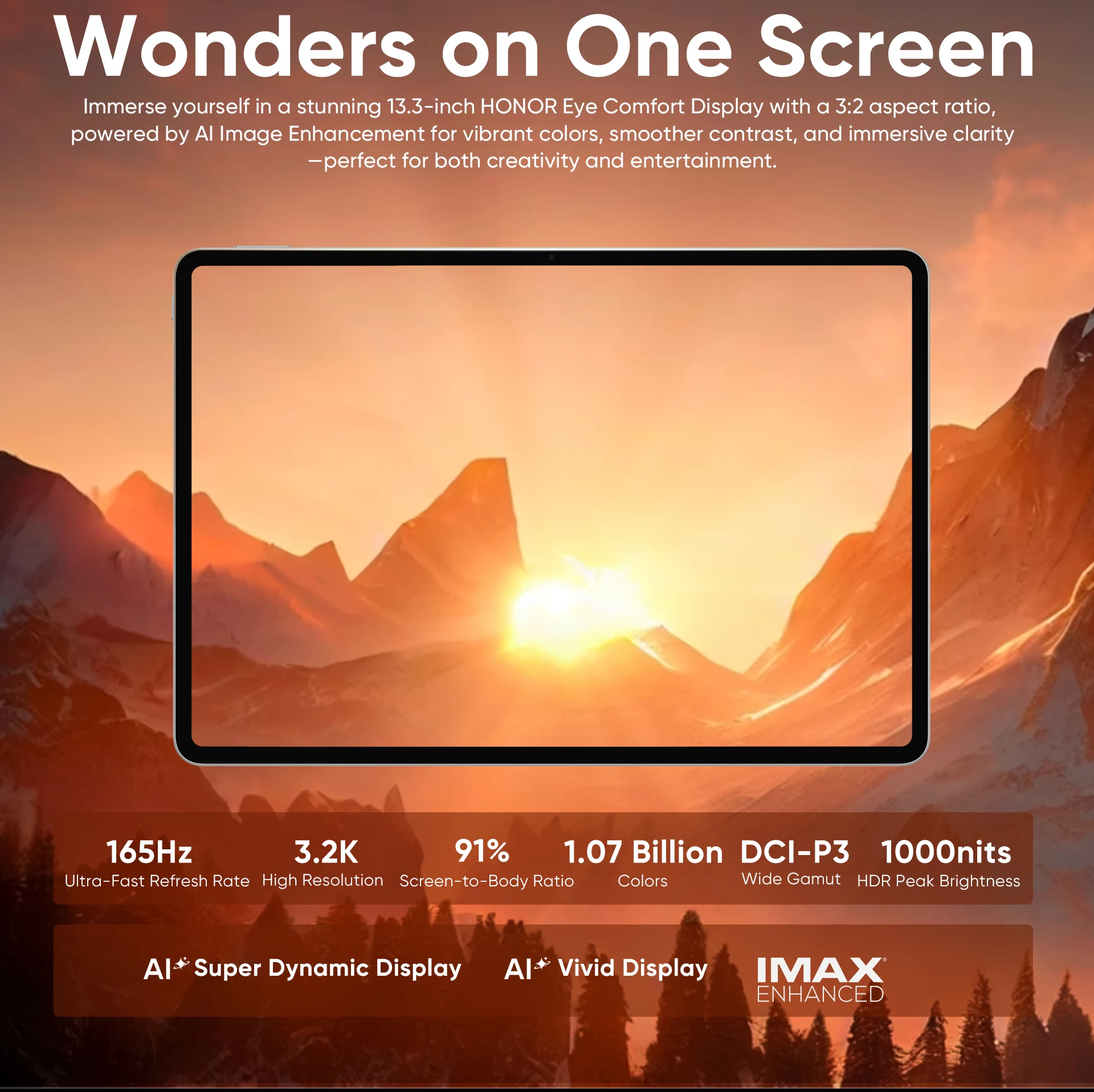 HONOR MagicPad 3 Tablet EU Version 13.3'' 3K LCD 165Hz Display Pad Snapdragon 8 Gen 3 12450mAh Battery Android 15