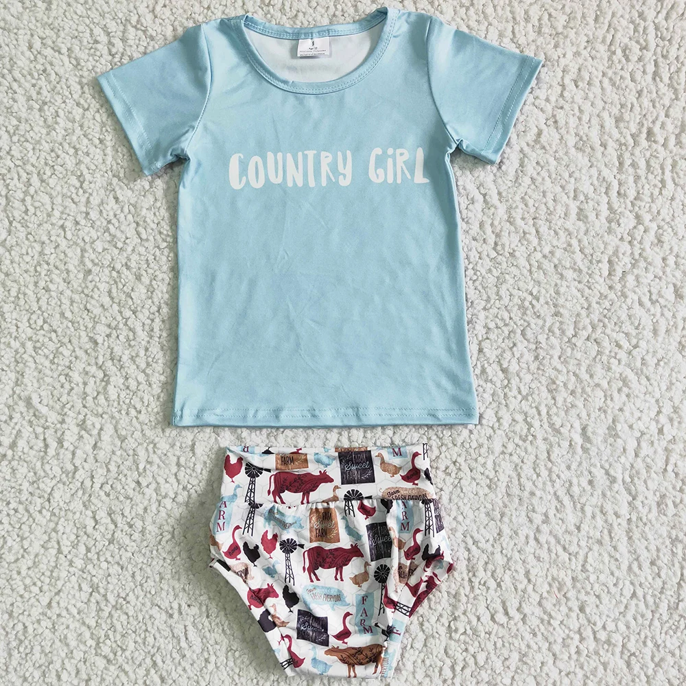 

Wholesale Children Clothing Girls Bummies Sets Country Girl Baby Kids Clothing Summer Girls Outfits Toddler Girls Clothes Bummie