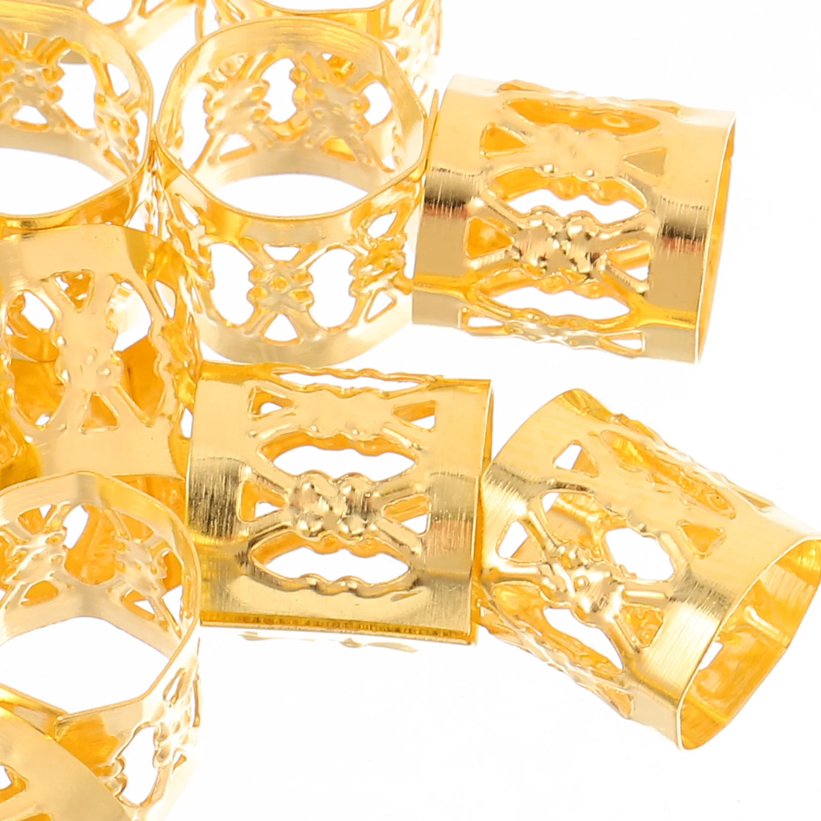 

300 Pcs Braided Decorative Buckle Hair Accessories Women Cuffs Dreadlock Jewelry Beads for Braids Dreadlocks