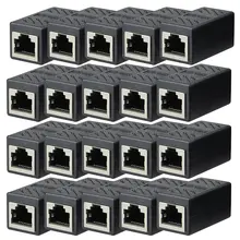 Acoplador Ethernet RJ45 hembra a hembra, adaptador en línea para extensor de Cable Cat8/Cat7/Cat6/Cat5e para PC/enrutador/PS5/Xbox, 1/10/20 piezas