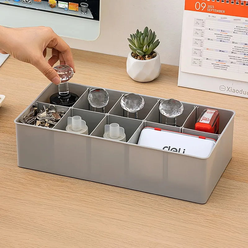 Office Use Rectangle Stamp Storage Box Multi-grid Personal Painting Calligraphy Division Seal Ink Public Chapter Box