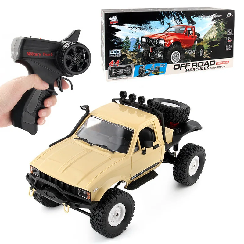 Remote pickup truck off-road vehicle four-wheel drive climbing electric vehicle LED light throttle and steering vehicle C-14R