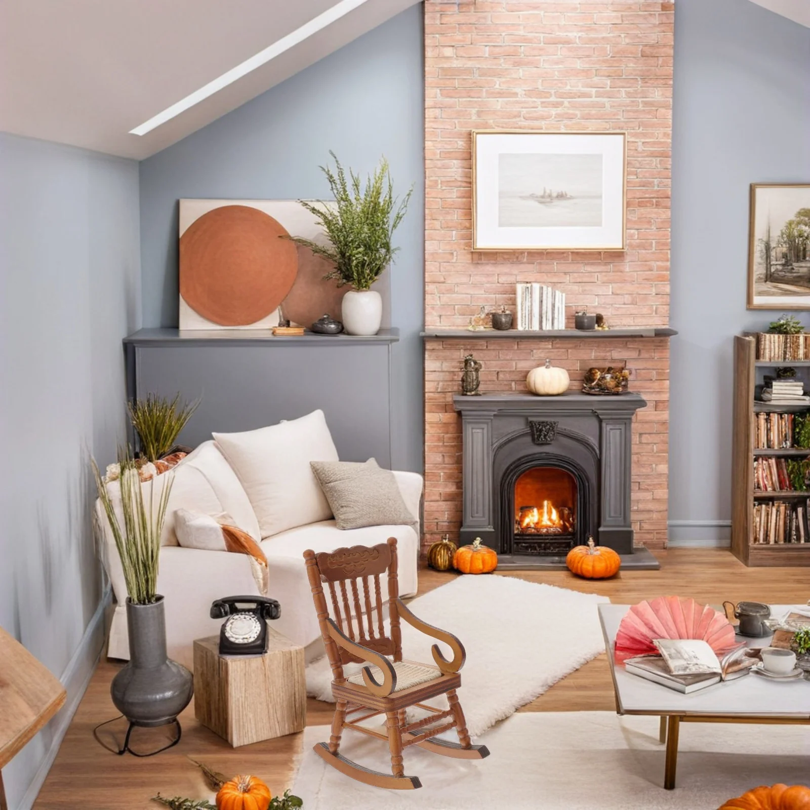 

2 шт. миниатюрный кукольный домик кресло-качалка деревянная веревка сиденье винтаж масштаб 1:12 крошечный дом мебельное украшение Рождественский подарок