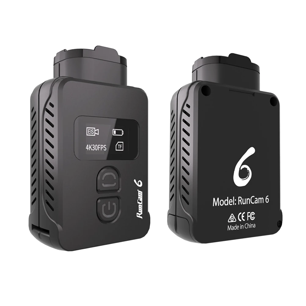 

RunCam 6 4K 30HD Portable Action Camera IMX377 (12MP) Sensor MP4 Video Format FPV Camera Supported Micro SD Card