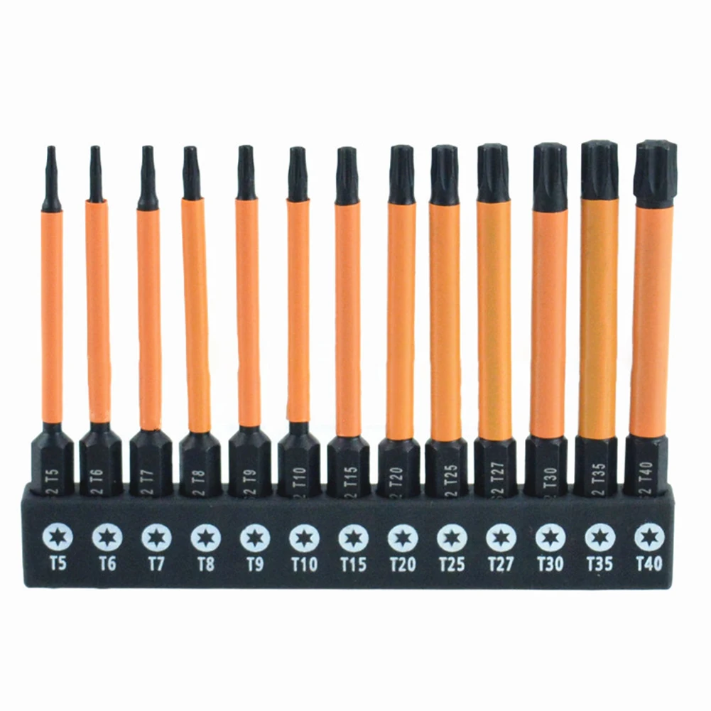 13 Piece Screwdriver Magnetic Star Bits DIY Projects Alloy Steel Material Bit Sizes Stamped Easy Screw Holding