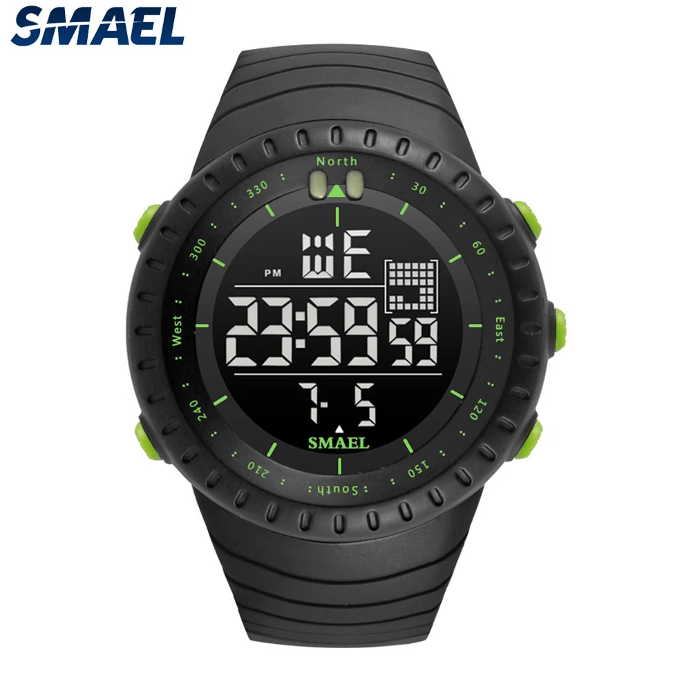 SMAEL Brand Men\'s Digital Watches 2023 Luxury Waterproof Modern Clock Male Date LED Chronograph Electronic Wristwatches 1237