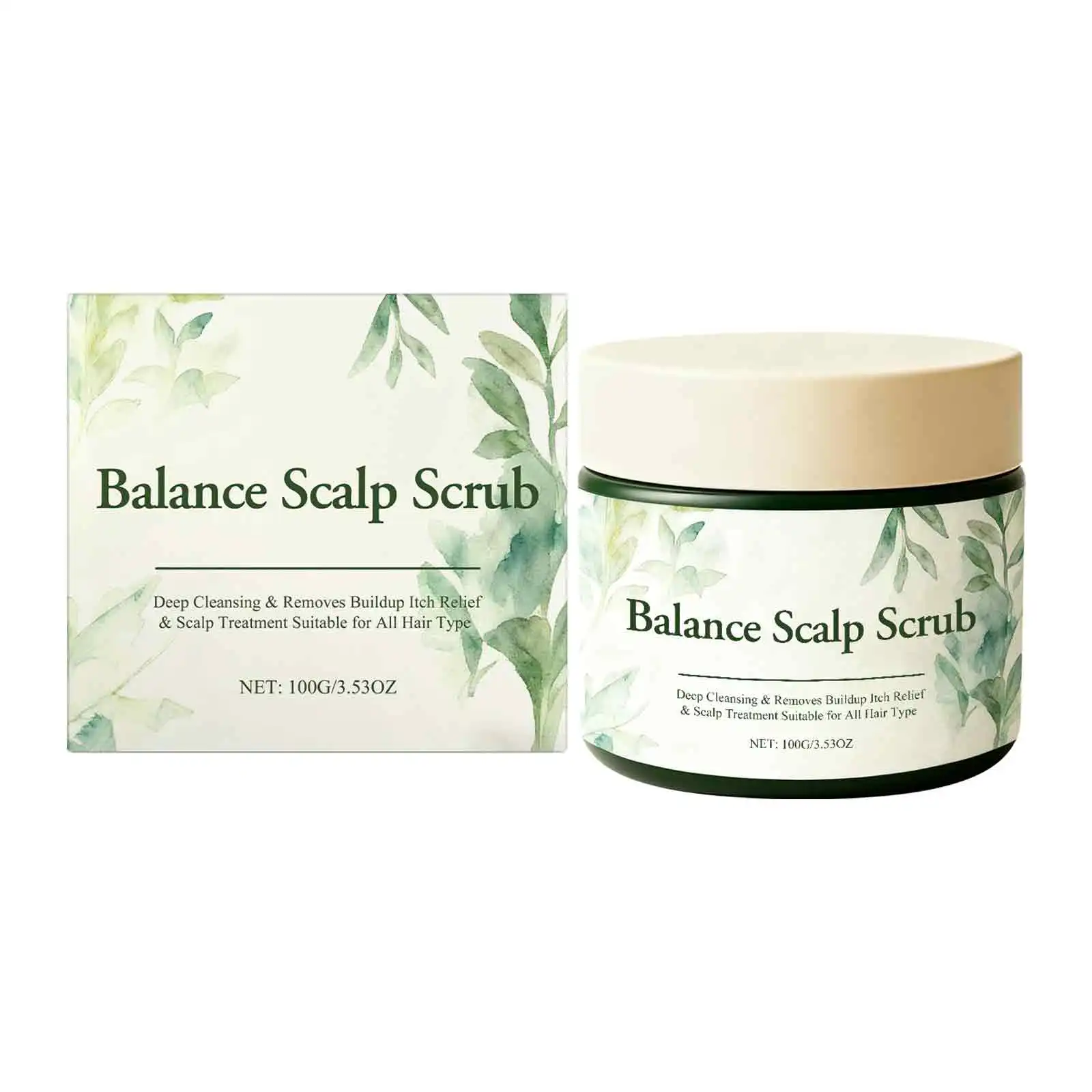 Plant Extract Scalp Cleansing Scrub Relieve Scalp Discomfort Deeply Clean Hair Follicles Oil Control Dandruff Removing Scrubs