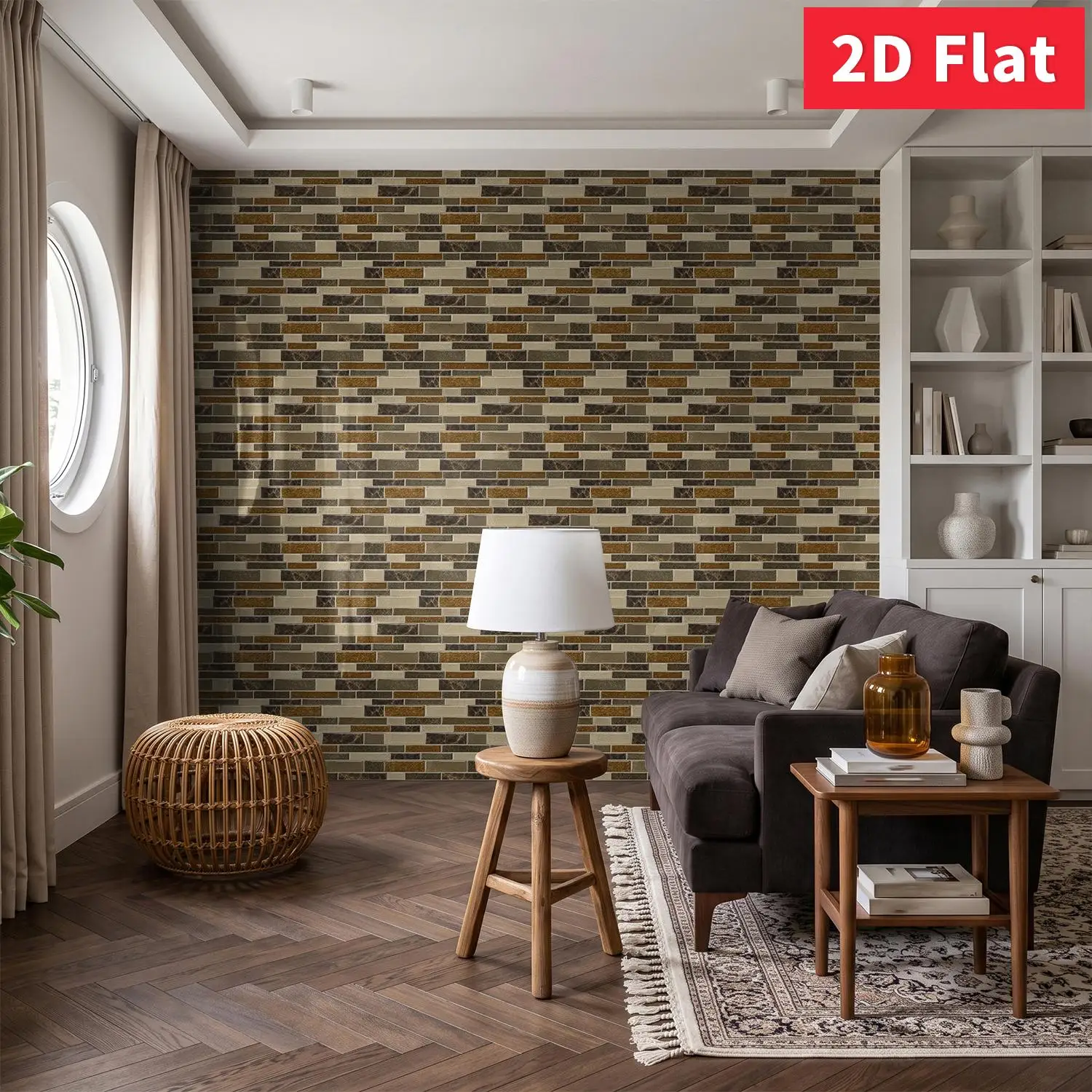 Dark Coffee Marble Peel and Stick Tile 12×12 Inch Thick Foam Wall Sticker Waterproof Kitchen Backsplash