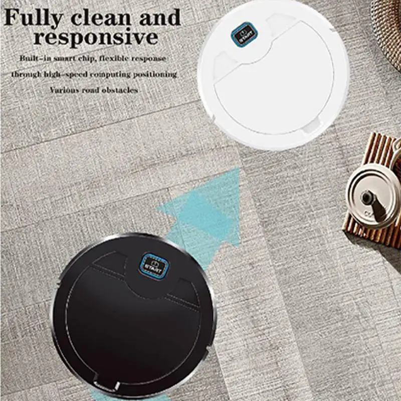 Robot Vacuum And Mop Combo 3-in-1 Automatic Vacuum Robot Carpet Home Sweeper Robot With Long Battery Life For Food Crumbs Debris